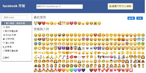 貼符|facebook 符號：FB、臉書的表情符號、特殊符號